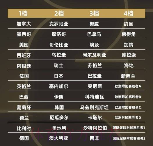 世界杯强队排名一览